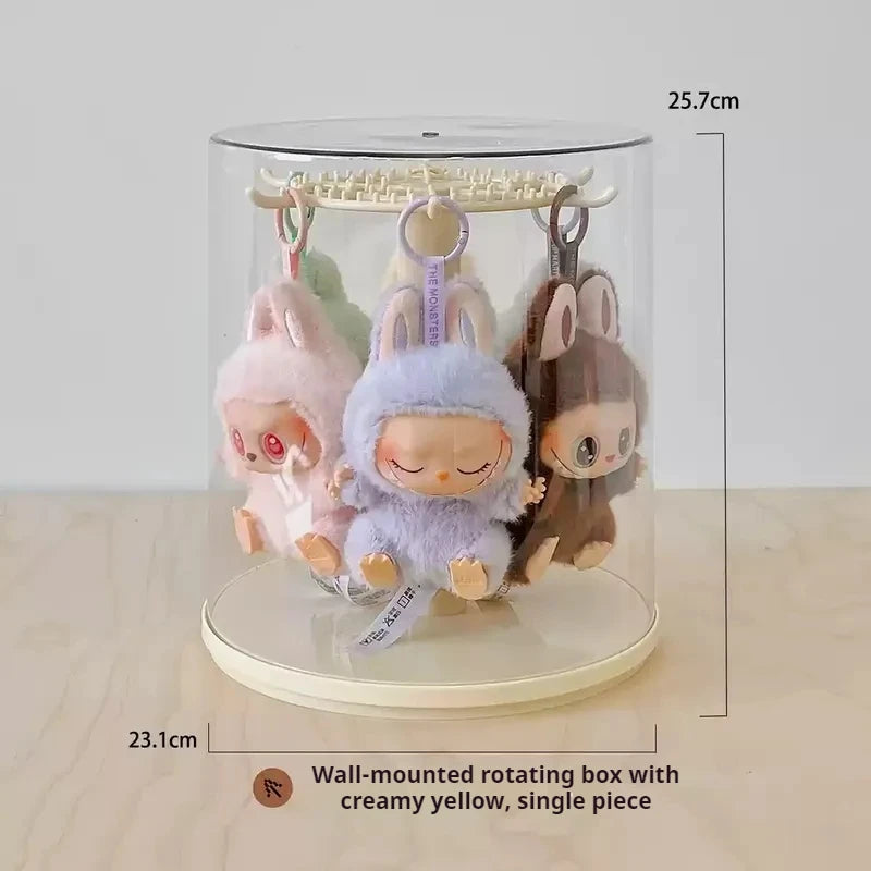 New Labu Pendant Display Box Rotating Transparent Labu Doll Handmade Blind Box Storage Display Stand Decorative Accessories
