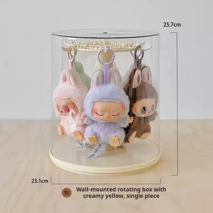New Labu Pendant Display Box Rotating Transparent Labu Doll Handmade Blind Box Storage Display Stand Decorative Accessories