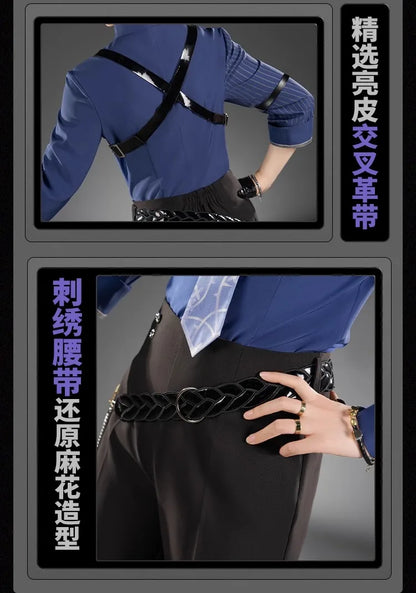 Zenless Zone Zero Hugo Cosplay Costume Wig Hat Mask Earrings Mockingbird New Eridu Hugo Vlad Ravenlock Halloween for Women Girls