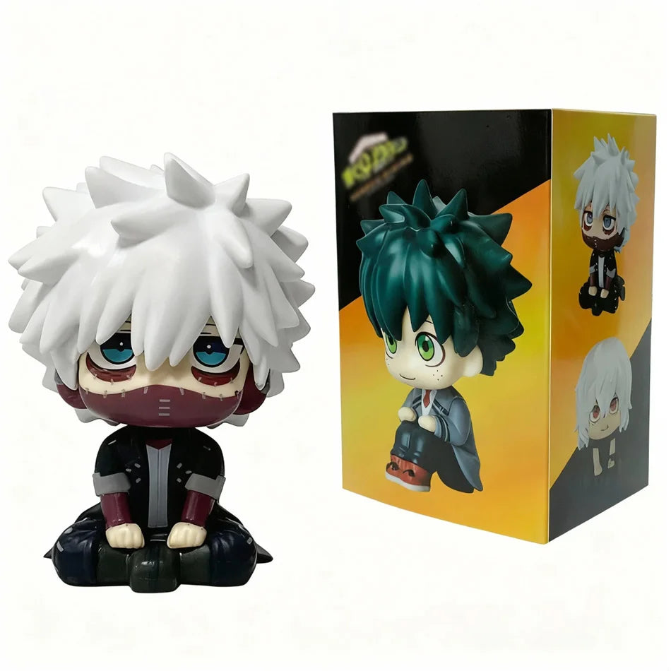 My Hero Academia Chibi PVC Figurines Tomura Shigaraki Izuku Midoriya Katsuki Bakugo Collectible Toy Model - with box D