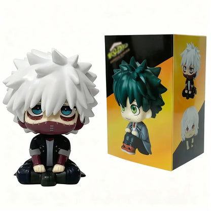 My Hero Academia Chibi PVC Figurines Tomura Shigaraki Izuku Midoriya Katsuki Bakugo Collectible Toy Model - with box D
