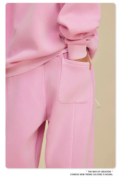 ZODF 2025 Autumn Winter Men’s Washed Fleece Sweatpants 355gsm Loose Retro Joggers Streetwear HY0653