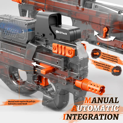 Yuizukeot Electric Gel Gun Transparent Black Lithium Battery