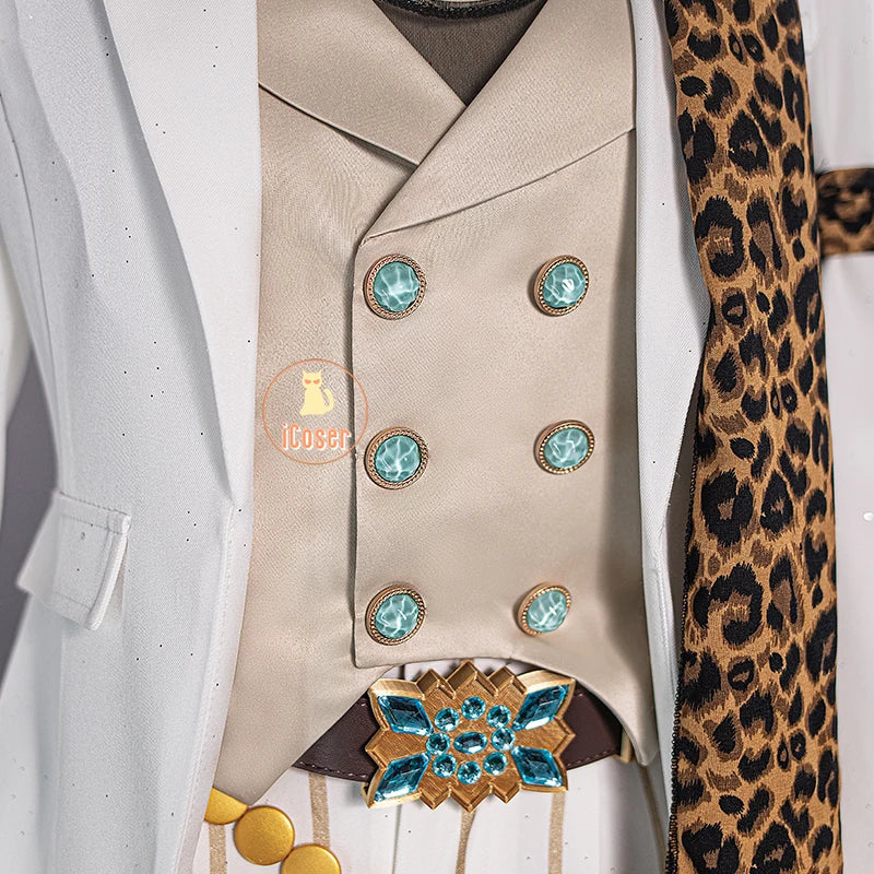 Identity V Prospector Cosplay Costume Wig Norton Campbell Uniform Hat Glasses Gambler in The Spotlight Halloween Women Men Props