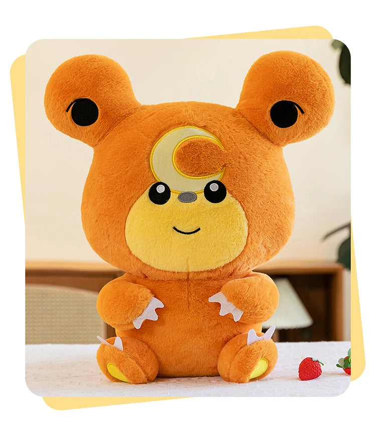 30/80cm Large Teddiursa Pokemon Plush Toys Anime Doll Cute Pillow Cartoon Giant Pokémon Plushie Stuffed Gift for Kids Christmas