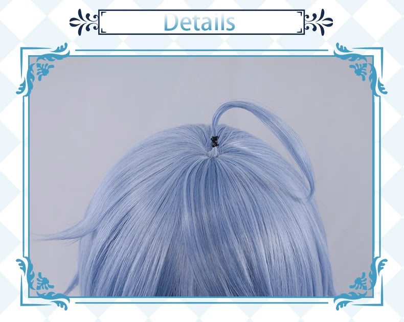 PRE-SALE UWOWO Game Genshin Impact Ganyu Cosplay Wig 80cm Long Blue Gradient Gan Yu Cosplay Hair Wigs Gan Yu Cosplay Hair