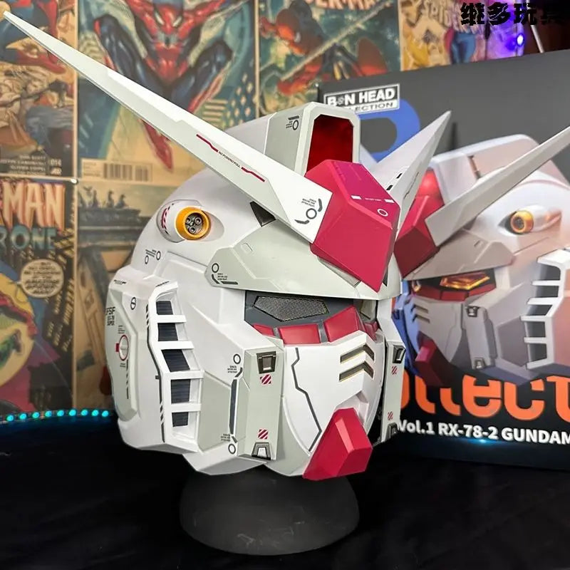 Gunpla Rx-78 Gundam BN Head Collection Action Figures Wearable Robot Helmet Kits Model Cosplay Birthday Gift for Kids