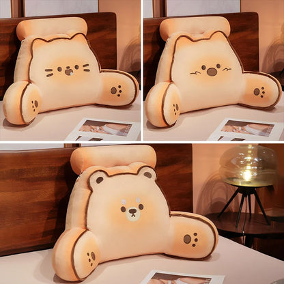 Comfortable Thickened Lumbar Support Cushion With Headrest Cartoon Cookie Anime Back Cushion Chair Bed Office Bedroom Girl