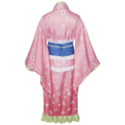 Kanroji Mitsuri Cosplay Costume Women Polyester Kimono Dress