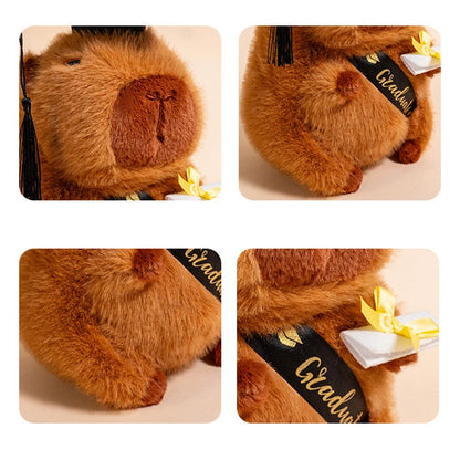 2025 Graduation Gift Stuffed Animal Plushies Capybara Bear Dog Soft Toy Cute Plush Owl with Bachelor's Gown Doctoral Cap