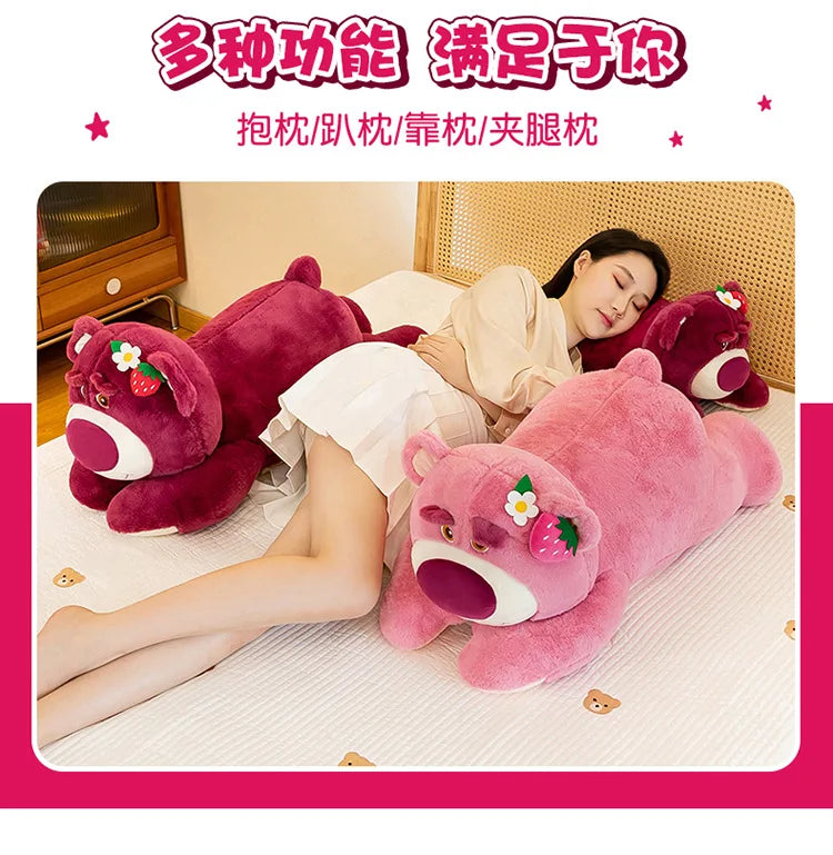 50/60/80CM Big Size Disney Lotso Kawaii Anime Plush Stuffed Doll Cartoon Room Decoration Plush Pillow Children's Holiday Gifts