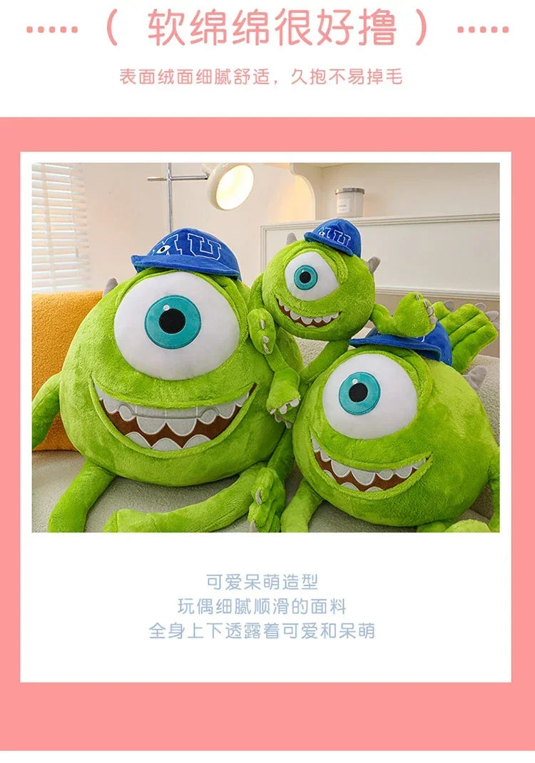 80cm Big Size Disney Mike Wazowsky Monsters University Monsters, Inc. Plushies Pillow Doll Stuffed Animal Cartoon Anime Toy Gift