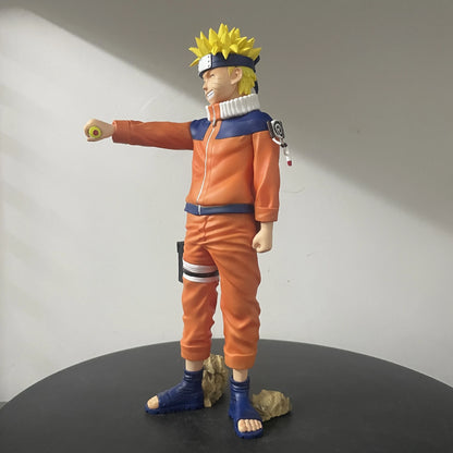26cm Uzumaki Naruto Action Figure Gk Shippuden Uchiha Sasuke Figures Fire Country Model Standing PVC Toys Collection Gift
