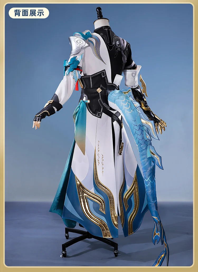 Honkai Star Rail Dan Heng Permansor Terrae Cosplay Costume Wig Uniform Headwear Metal Accessories Halloween Party for Women Men