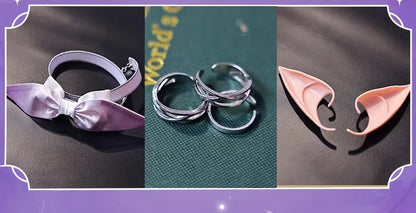 Honkai Star Rail Castorice Cosplay Costume Wig Dress Earrings Headwear Halloween Party for Women Girls Carnival Game Cos Props