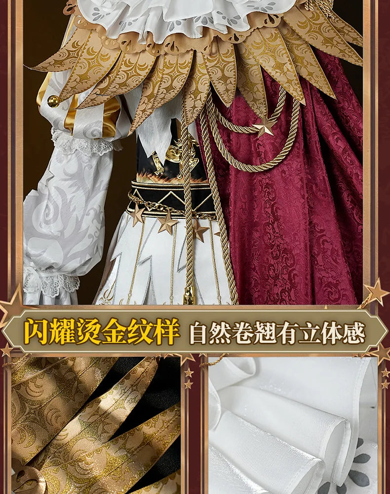 Identity V Hullabaloo Mike Morton Brightest Star Cosplay Costume Wig Uniform Hat Props Halloween Party for Women Men Carnival