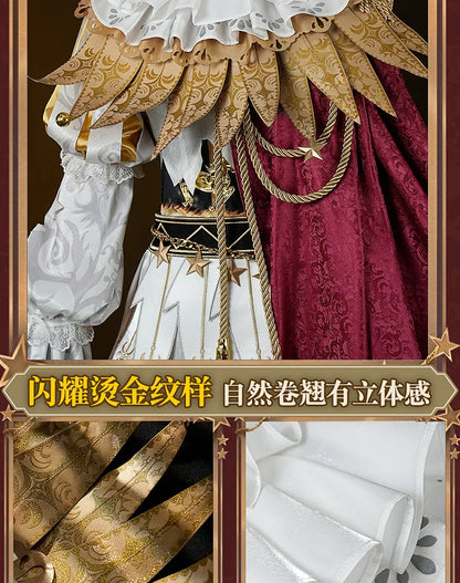 Identity V Hullabaloo Mike Morton Brightest Star Cosplay Costume Wig Uniform Hat Props Halloween Party for Women Men Carnival