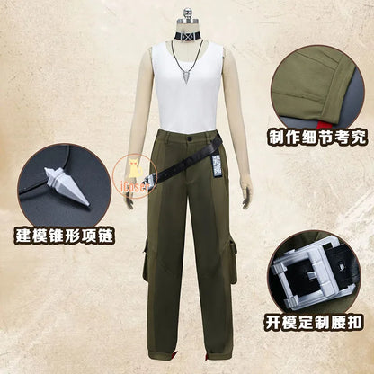 Zenless Zone Zero Komano Manato Cosplay Costume Wig Uniform Ears Spook Shack Halloween Party for Women Men Girls Role Play Props