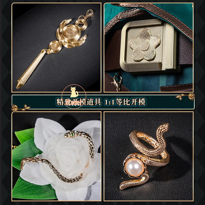 Identity V Art Dealer Cosplay Costume Wig Uniform Knight Richard Sterling Glasses Hat Roy Ramit Halloween Women Men Carnival Cos