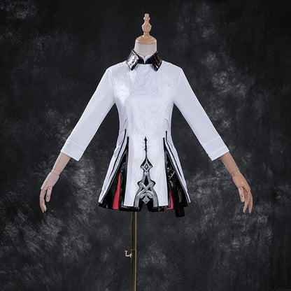 iCoser Arknights Exusiai The New Covenant Cosplay Costume Wig Uniform Luminous Headwear Halloween Party for Women Girls Carnival