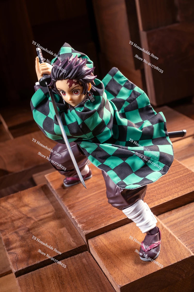 1/12 Kamado Tanjirou Flame Plaid Windbreaker Tomioka Giyuu Spout Matching Color Toy Accessory For Shf Anime Demon Slayer Soldier