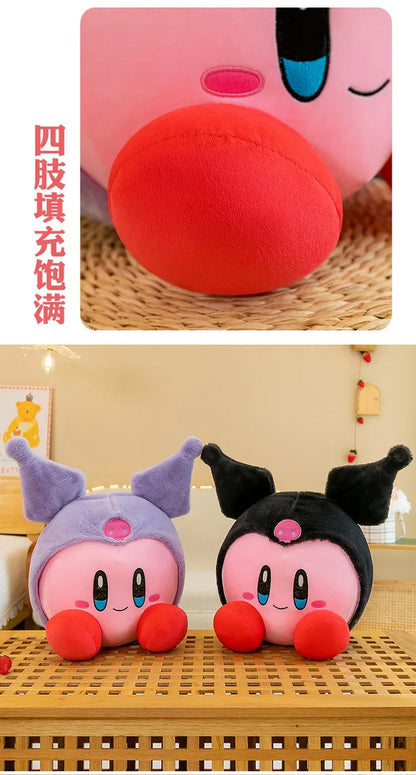 60cm Big Size Kirby Cosplay Sanrio Kuromianime Plush Stuffed Doll Room Plushies Pillow Cute Ornaments Children's Holiday Gifts