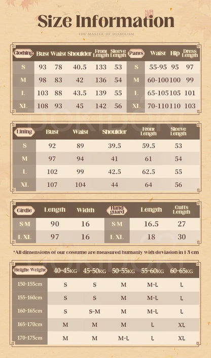 【Official】IN STOCK Wei Wuxian Cosplay Costume Anime Mo Dao Zhu Shi DokiDoki-SR Men Costume Wei Wu Xian Lan Wangji Halloween