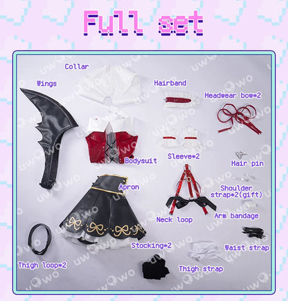 IN STOCK UWOWO Ame Cosplay Game Needyy Streamerr Overloadd Ame-Chan Magical Girl Fanart Cosplay Costume Halloween Costume