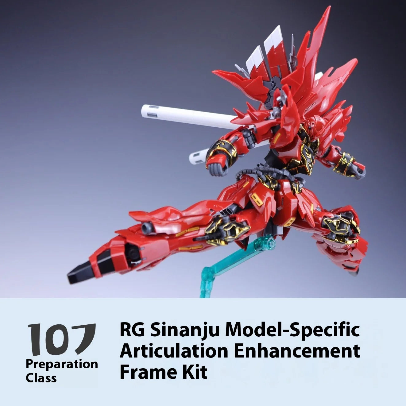 In Stock 107 Model Kits RG Sinanju Reinforced Movable Frame Modified Parts Mobile Suit Model Details Replacement Parts Assembly
