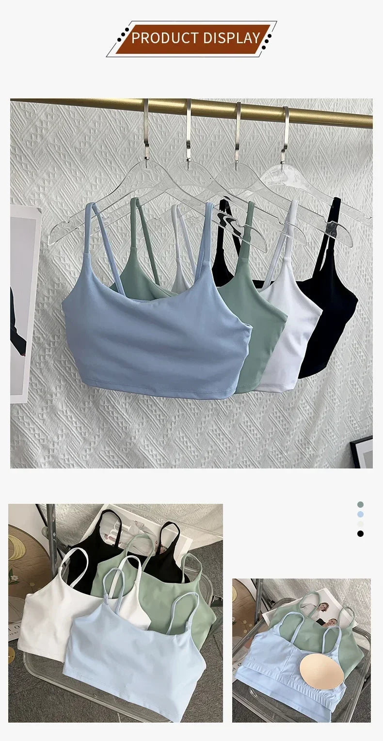 The Codex Women Solid Color Fitness Bra Tights Yoga Vest High Strength Shockproof Breathable Sports Top