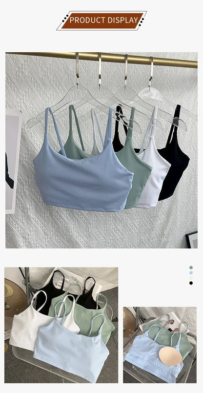 The Codex Women Solid Color Fitness Bra Tights Yoga Vest High Strength Shockproof Breathable Sports Top