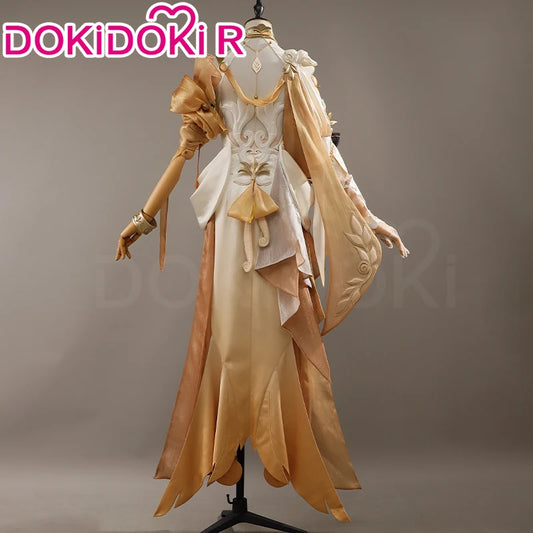 Aglaea Cosplay Costume Game Honkai: Star Rail DokiDoki-R HSR Women Golden Dress Costume Aglaea Cosplay