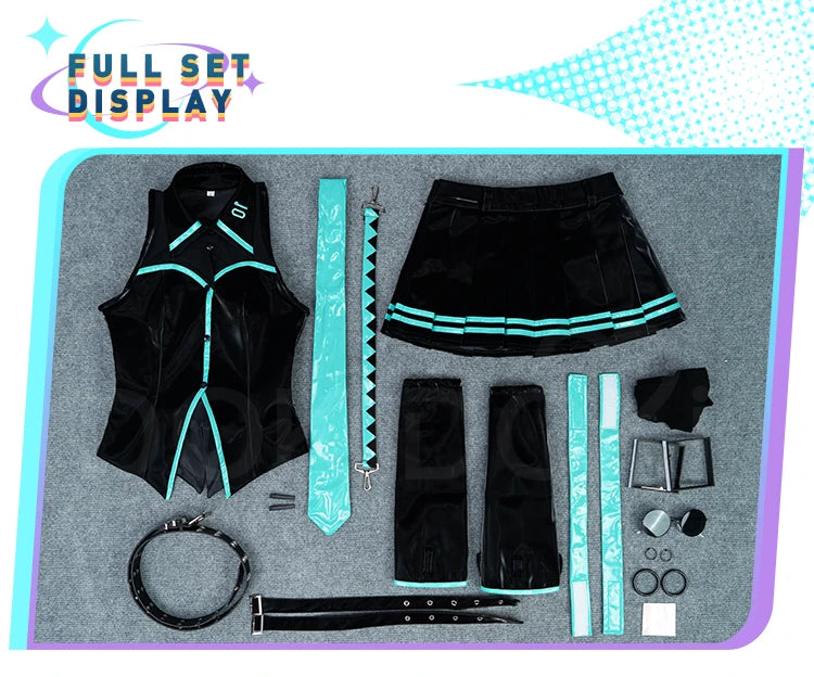 IN STOCK Mikuu Cosplay Costume Game Cosplay【XS-2XL】DokiDoki-R Mikku 16th Anniversary Women Uniform Costume Dress Plus Size