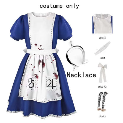 HOMCHEE Trends Alice Cosplay Costume Adult Cotton Polyester