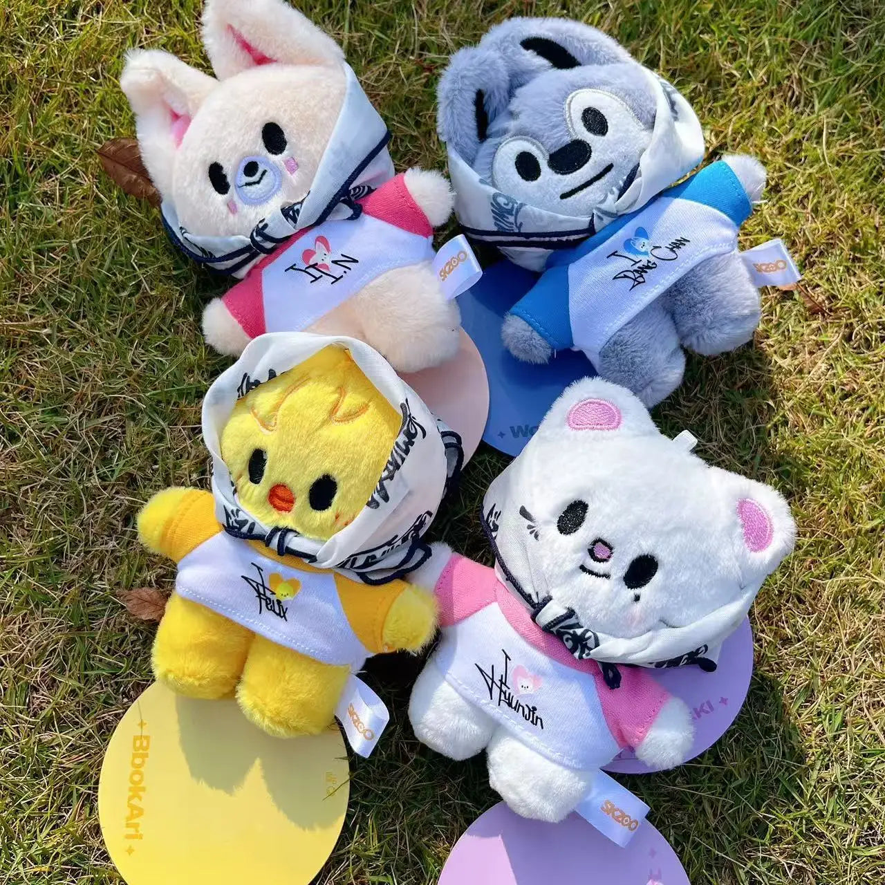 Skzoo Cartoon Stuffed Animals Plush Doll Korean Wolfchan Leebit Dwaekki Hanquokka Jiniret Bbokari Stray Kids Fans Gift Toy