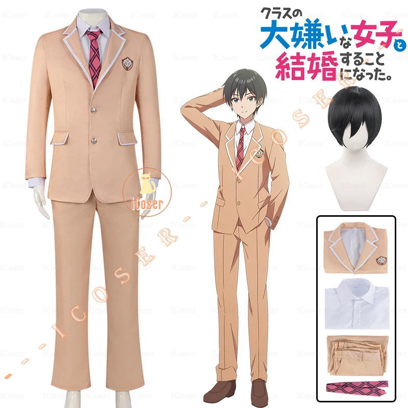Anime Class No Daikirai Saito Houjou Cosplay Costume School Uniform I'm Getting Married To A Girl I Hate in My Class Women Men