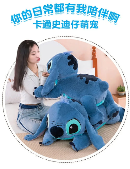 60/80/100cm Super Big Size Lilo & Stitch Disney Anime Plush Stuffed Doll Kawaii Room Decor Plush Children's Pillow Holiday Gifts