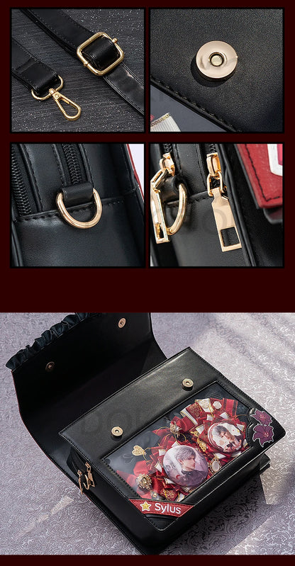 IN STOCK Sylus Cosplay Doujin Bag Game Love and Deepspace DokiDoki Sylus Itabag Red Black School Bag Cosplay Prop