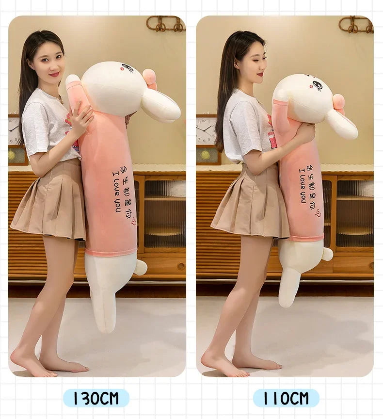 New 70-110cm Cute Rabbit Girlfriend Pillow Plush Toys Stuffed Pause Office Nap Sleep Pillow Cushion Gift Doll for Kids Girls