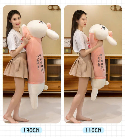 New 70-110cm Cute Rabbit Girlfriend Pillow Plush Toys Stuffed Pause Office Nap Sleep Pillow Cushion Gift Doll for Kids Girls
