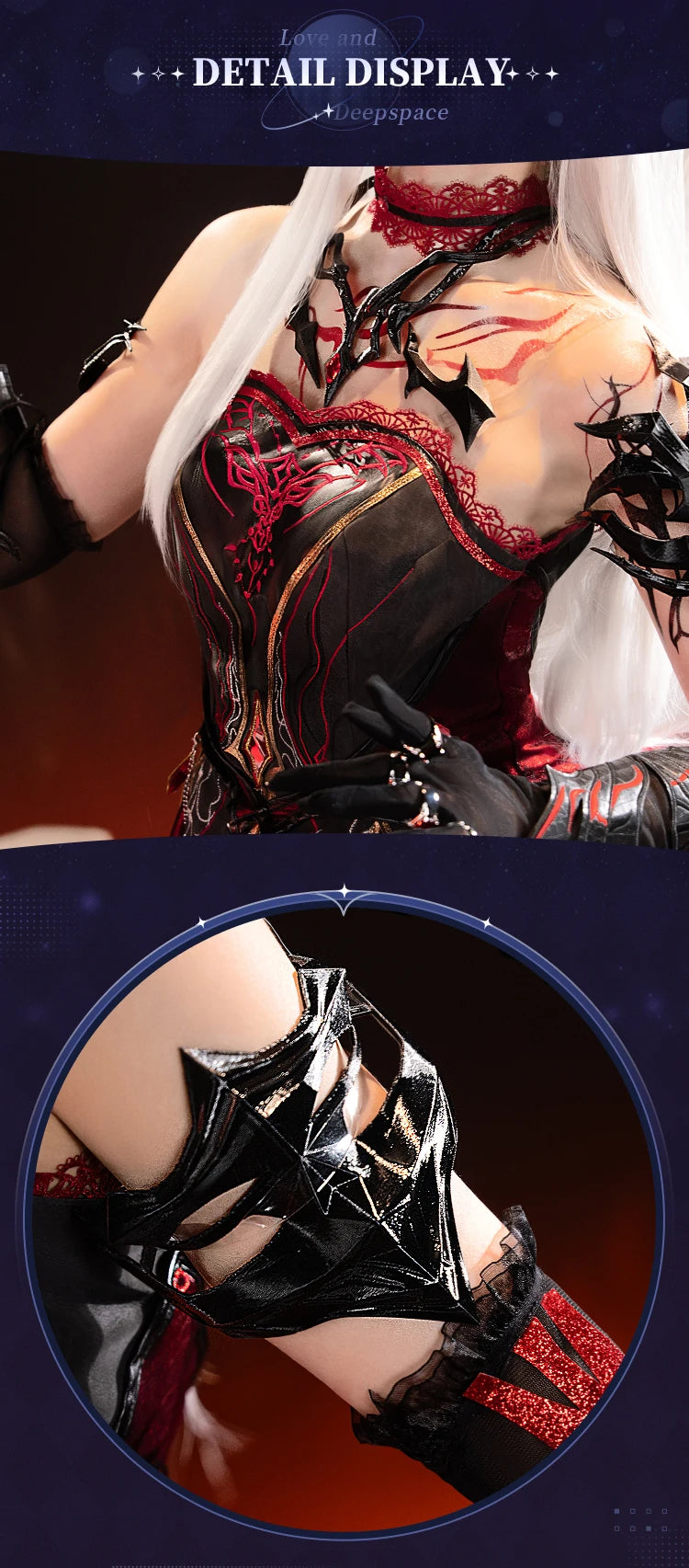 Abyss Lord Heroine Cosplay Costume Game Love and Deepspace【XS-2XL】DokiDoki-R Women Red Dress Halloween Qinche Sylus Plus Size