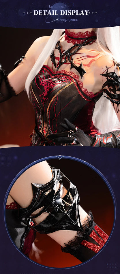 Abyss Lord Heroine Cosplay Costume Game Love and Deepspace【XS-2XL】DokiDoki-R Women Red Dress Halloween Qinche Sylus Plus Size