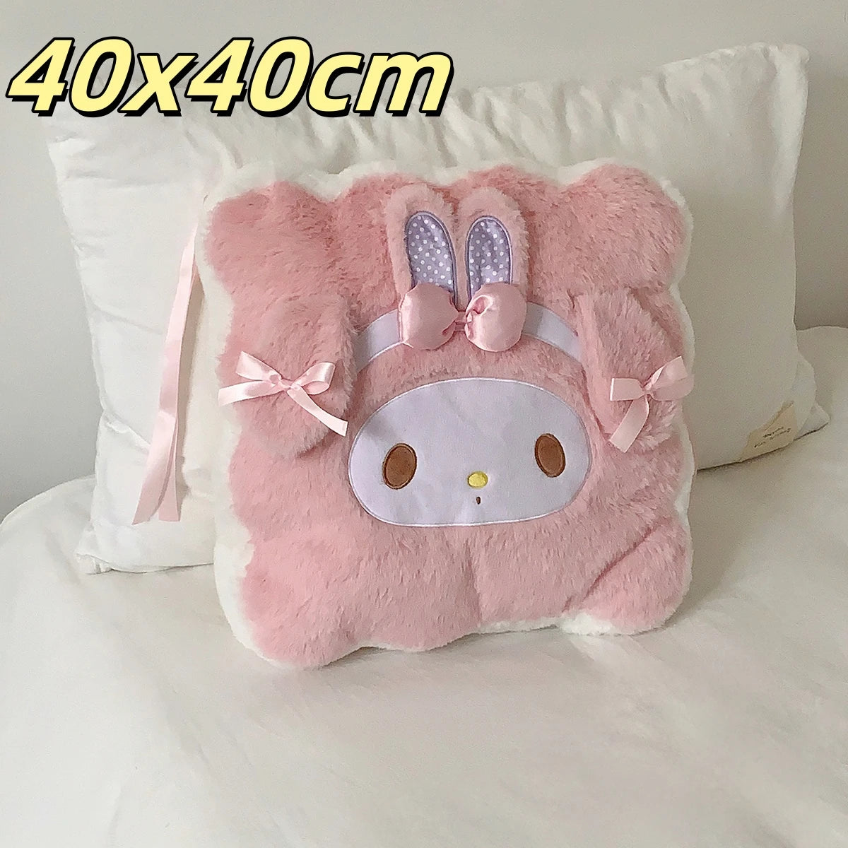 Sanrio Thickened Back Cushion Pink My Melody Throw Pillow Sofa Bed Home Decor Sweet Seat Cushion Floor Gifts Girl