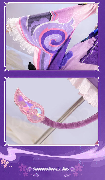 Yumemizuki Mizuki Cosplay Costume Game Genshin Impact【XS-2XL】DokiDoki-R Women Cute Dress Halloween Tail Plus Size