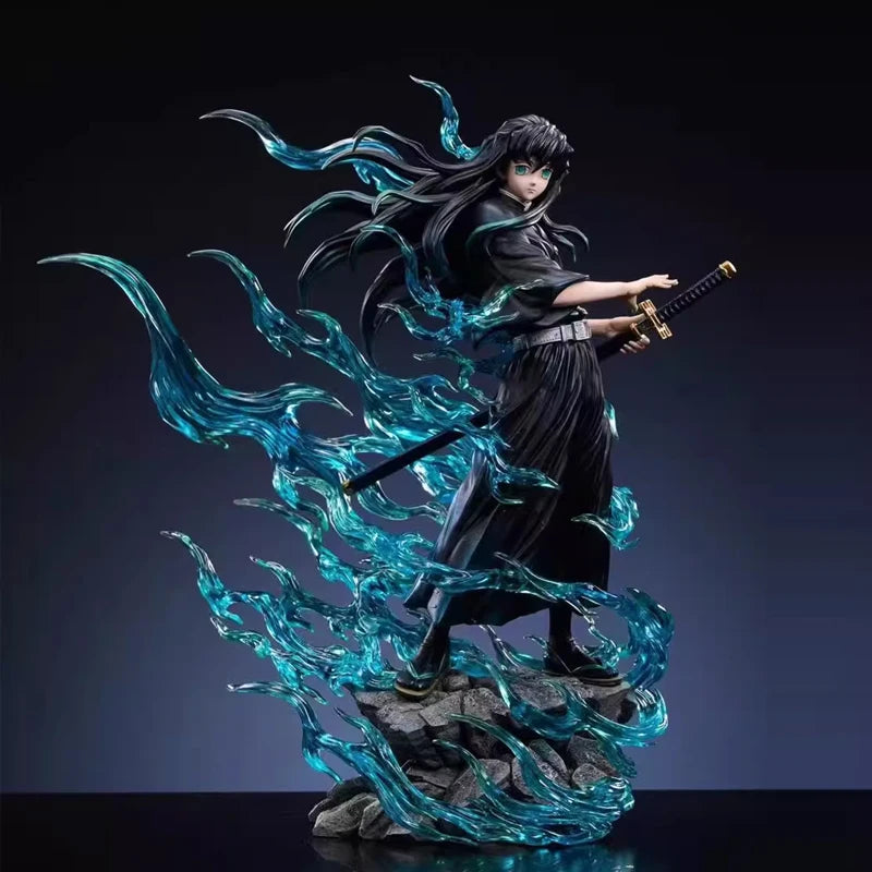 26cmpvcdemon Slayer Tokitou Muichirou Action Figure Anime Figure Gk Statue Model Toys Collection Doll Desktop Ornament Kids Gift