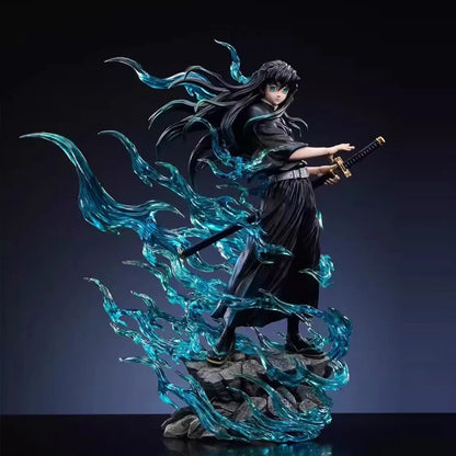 26cmpvcdemon Slayer Tokitou Muichirou Action Figure Anime Figure Gk Statue Model Toys Collection Doll Desktop Ornament Kids Gift