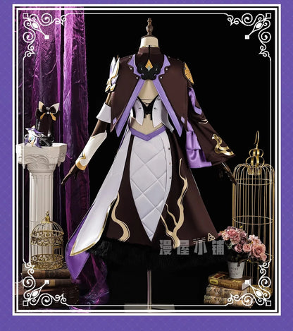 Honkai Impact 3 Elysia Miss Pink Elf Cosplay Costume Wig Dress Headwear Uniform Halloween Party for Women Girls Carnival iCoser