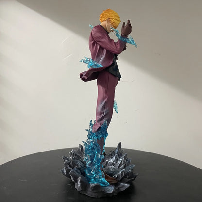 25cm One Piece Figure Sanji Anime Figures Pop Smoking Sanji Figurine Devil Foot Statue Pvc Collection Kids Toys Birthday Gifts