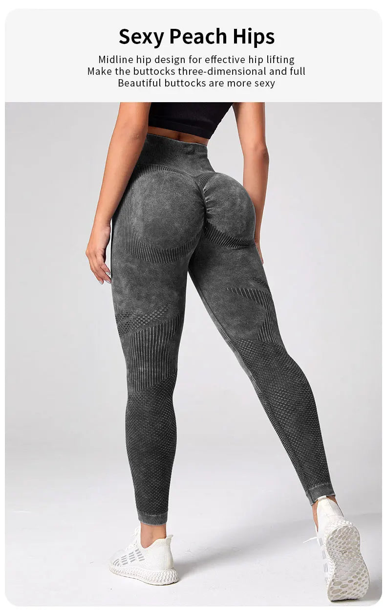 Women Seamless High Waist Leggings for Fitness Yoga Scrunch Butt Sport Tights Gym Workout Pantalones Elastic