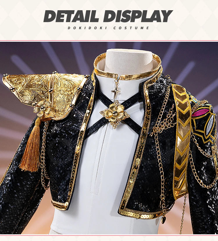 【Last Batch】IN STOCK Miraa Rumii Cosplay Costume【110-150】DokiDoki-N Halloween Family Girls Black Golden Suit Plus Size